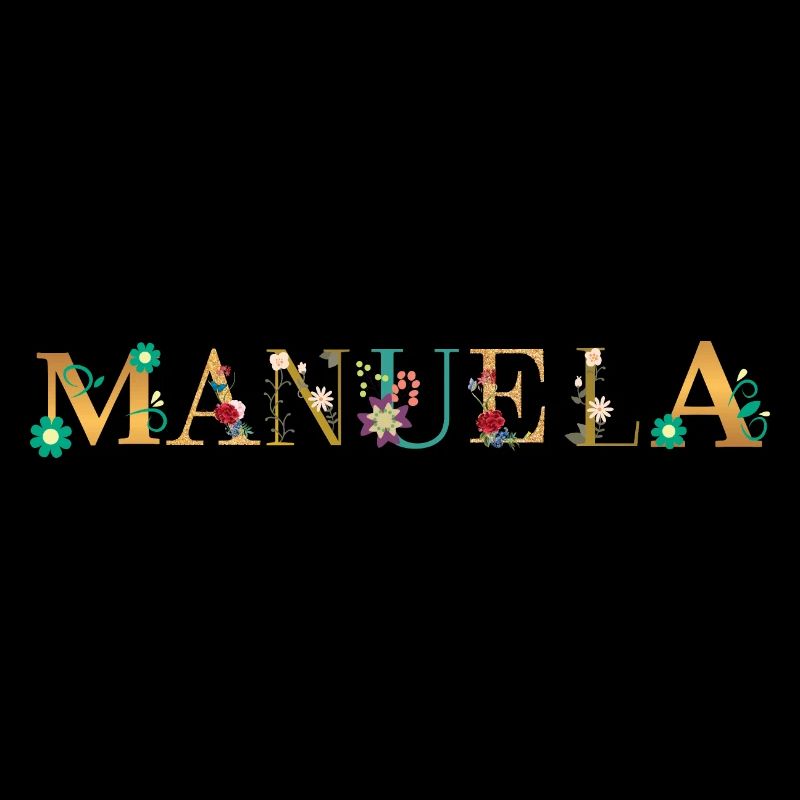 MANUELA Name mit Blumen geschmückt