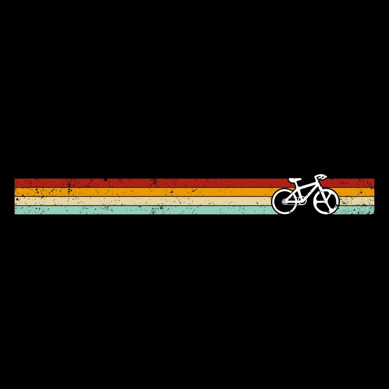 Vélo à rayures rétro sur bannière dégradée