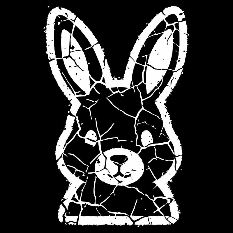 Bunny Head Grunge Vintage Easter Vector