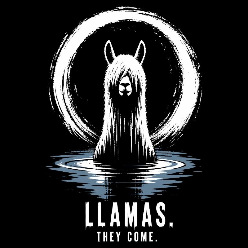 Llamas They Come Horror Llama Design