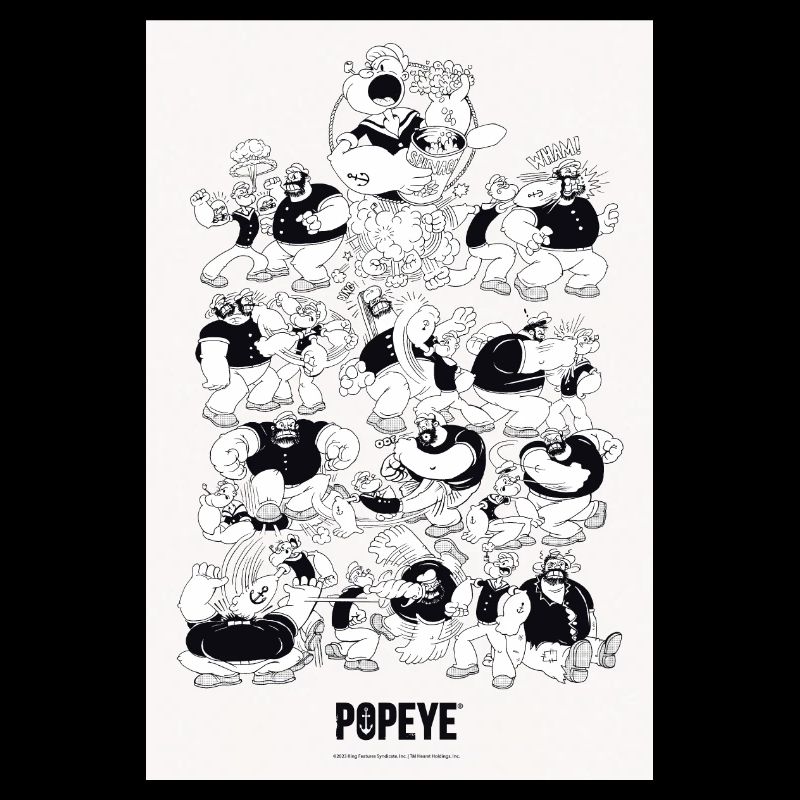 Popeye Fighting Poses