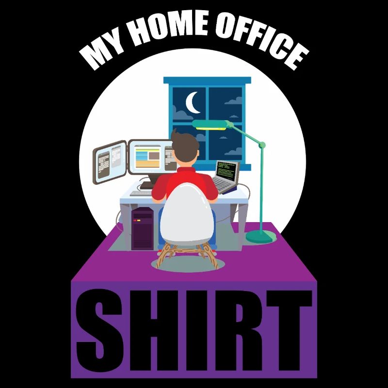 Night Shift Coder Programmer Desk Graphic