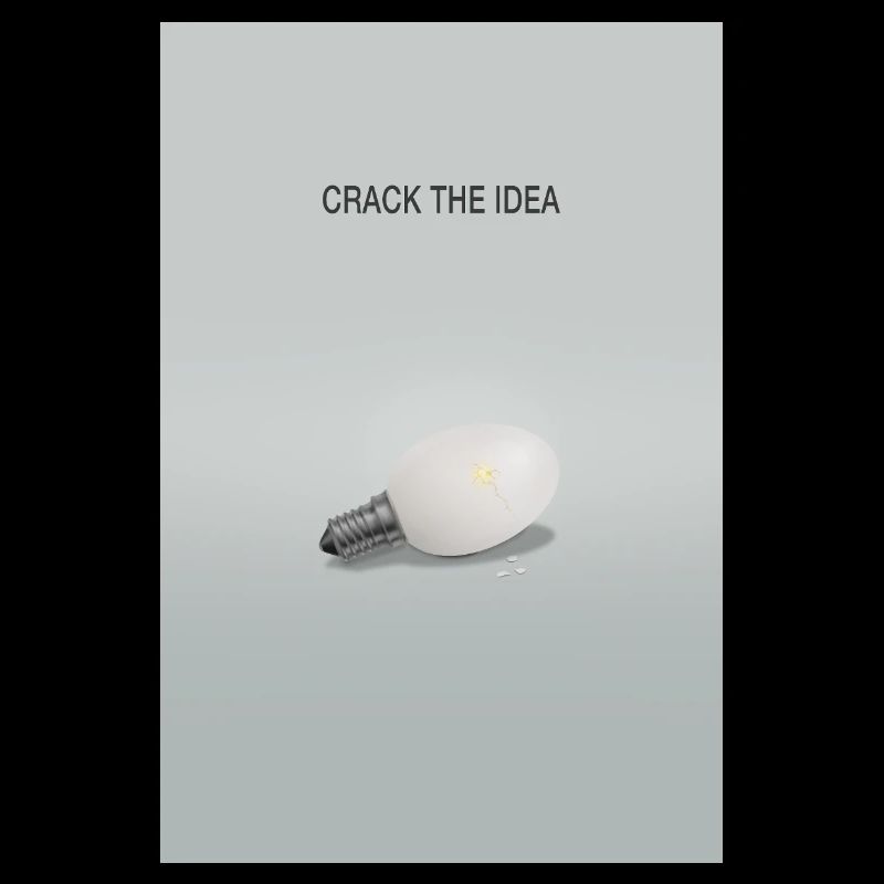 Affiche de pensée créative Crack The Idea