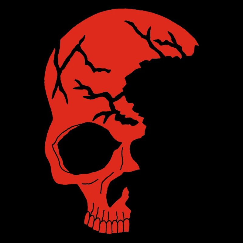 Red half-skull