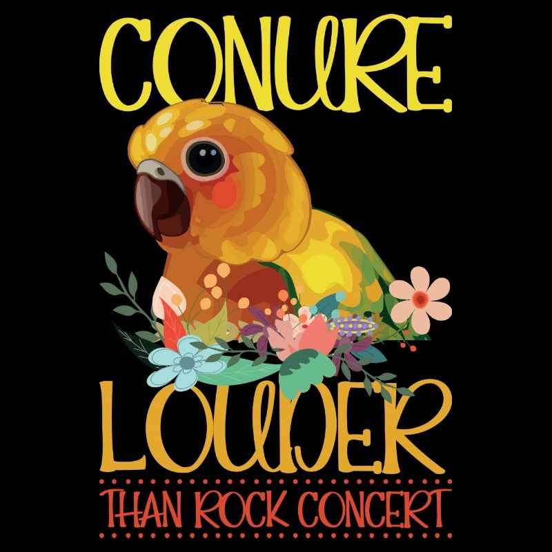 Perruche plus forte que la conception de perroquets de concert rock