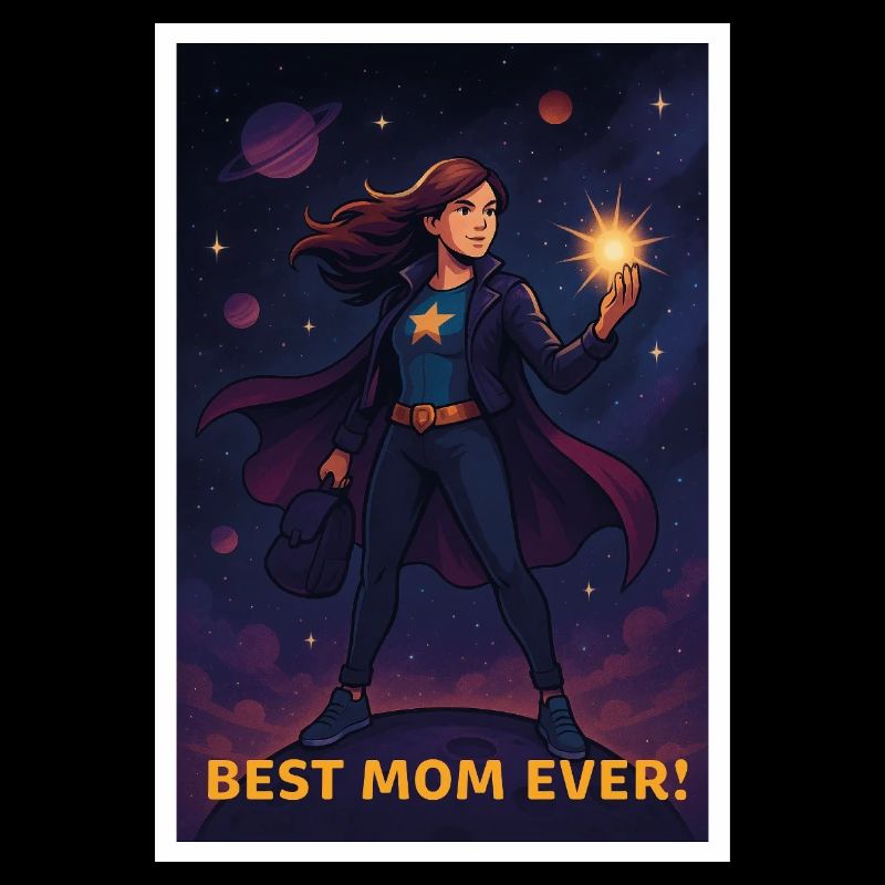 Beste Mutter aller Zeiten Superhelden Poster