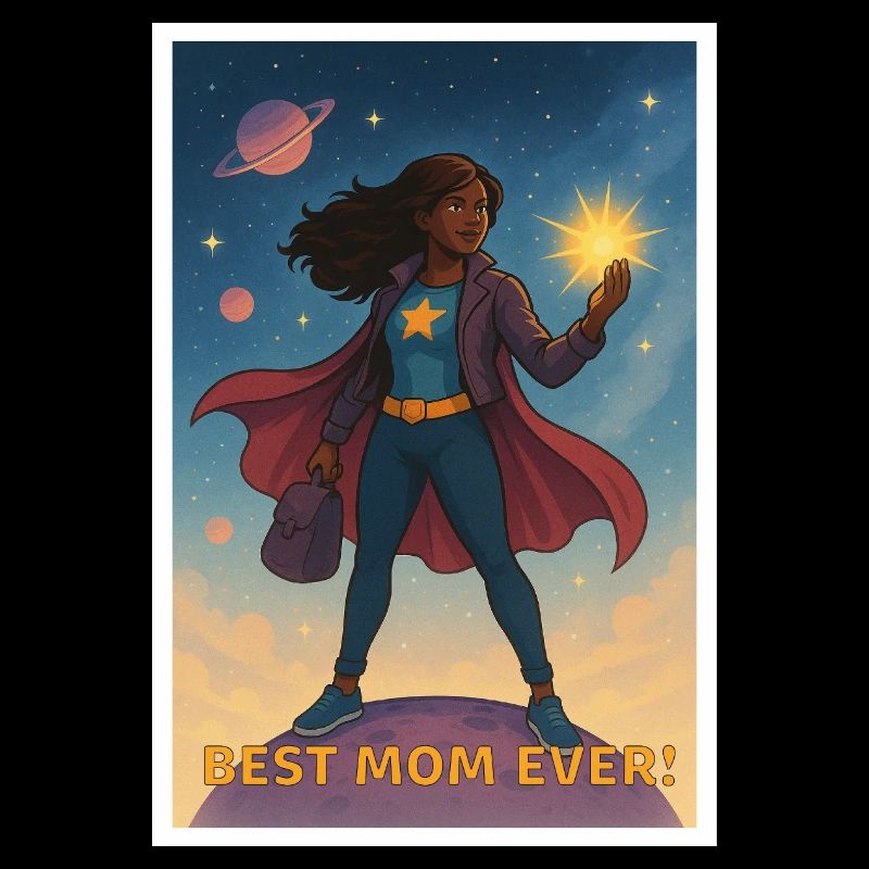 Affiche de la meilleure maman de super-héros de tous les temps