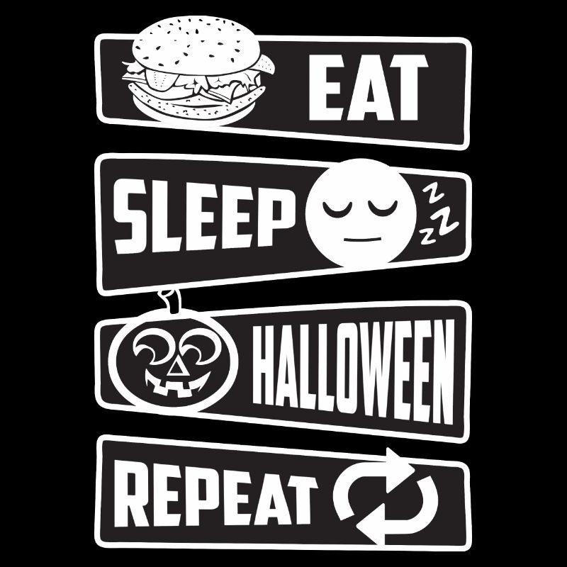 Manger, dormir, Halloween, répéter