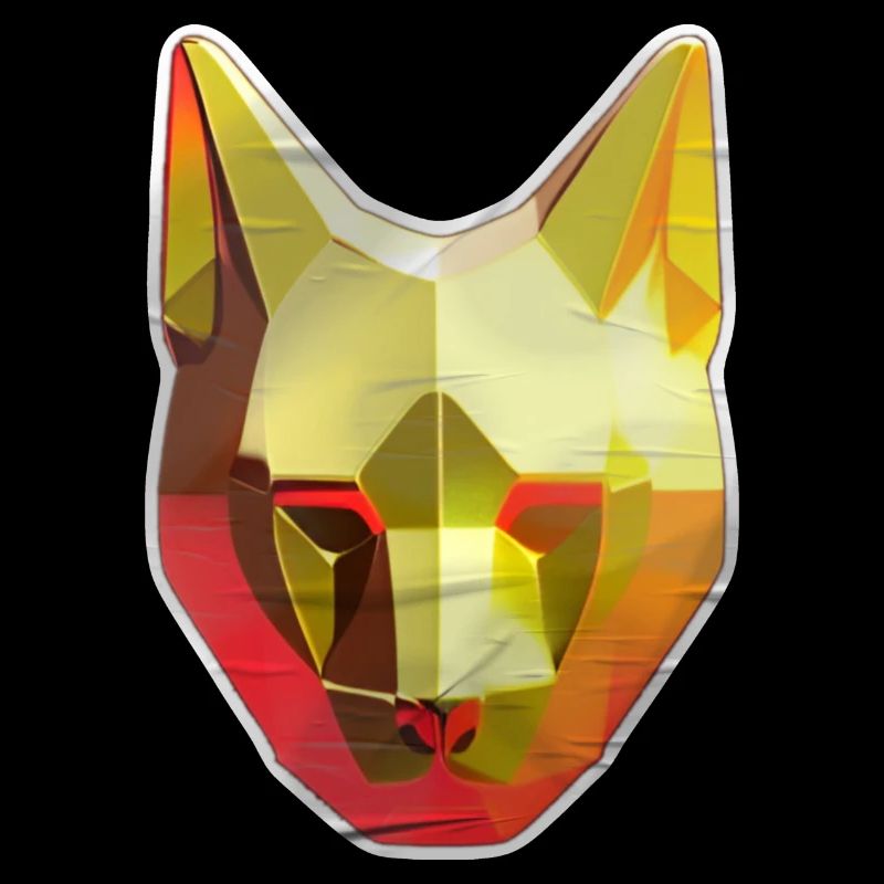 Polygone de chat en or