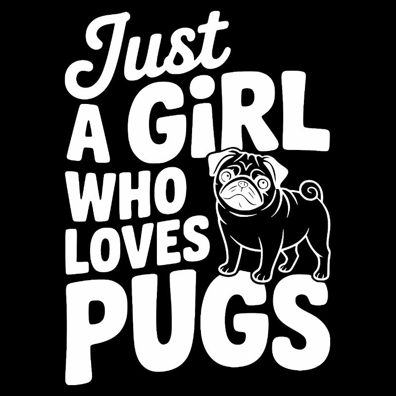 Nur ein Mädchen, das Möpse liebt