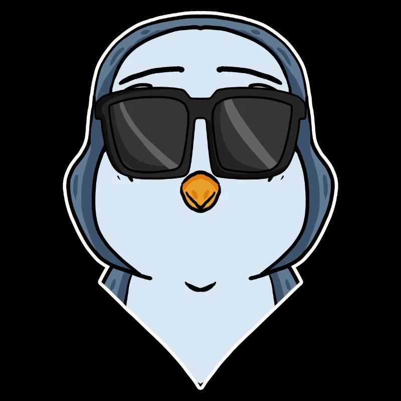 cool penguin with sunglasses
