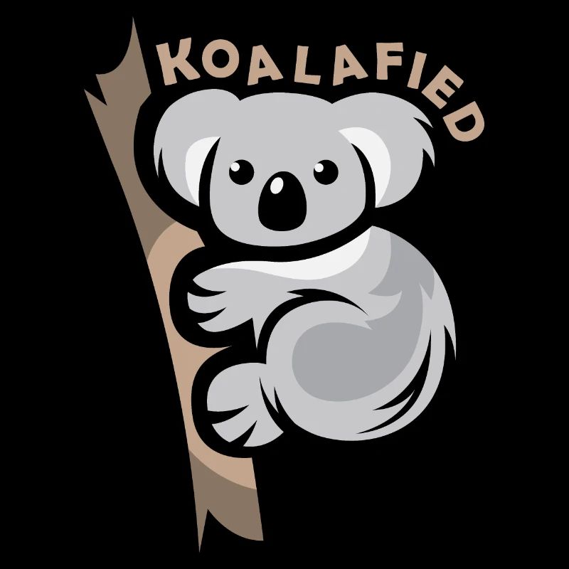 koala funny sayings comic koalafied icon logo