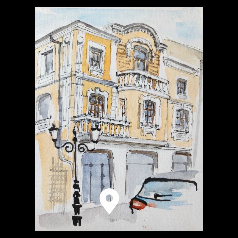 Maison de maître dessin d'architecture