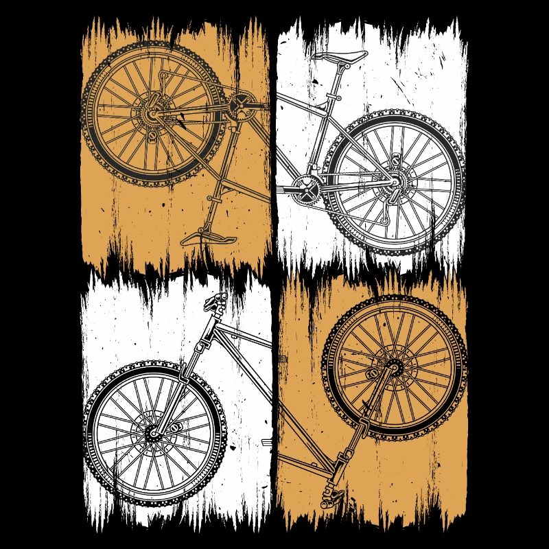 Grunge Split Bicycle Quad Artwork