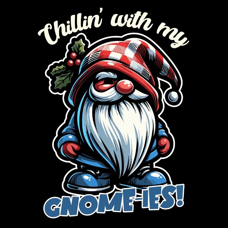 Chillin' avec My Gnomies Conception de nain de Noël