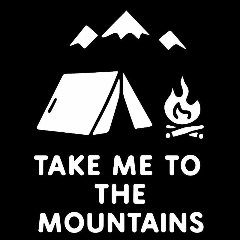 Mountain camping fire evening