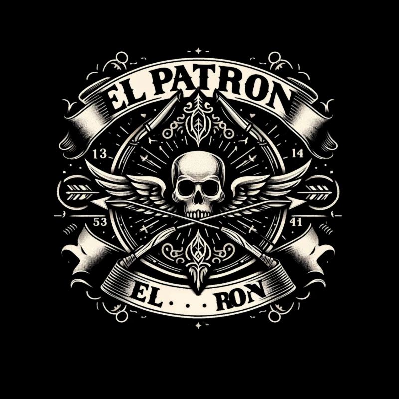 El Patron Skull with Wings