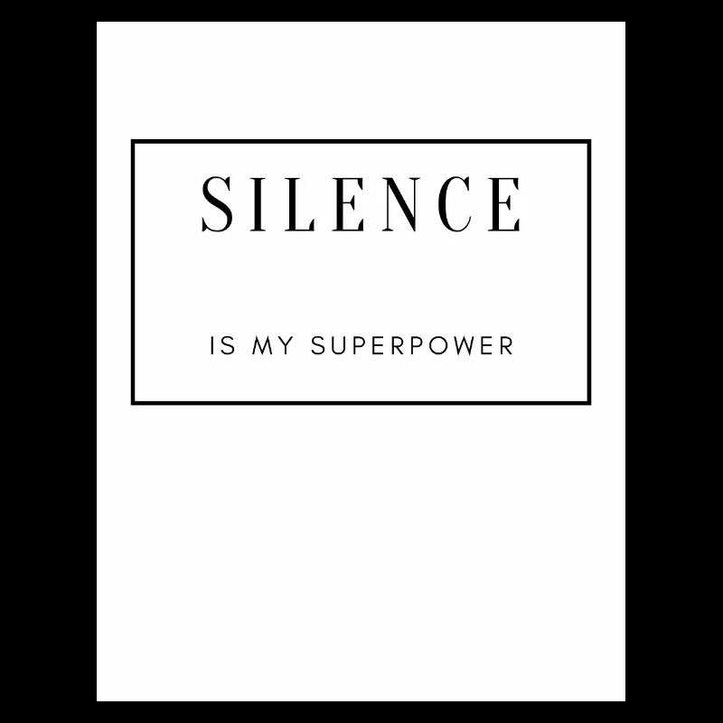 Silence, Force et Sérénité sur Textile