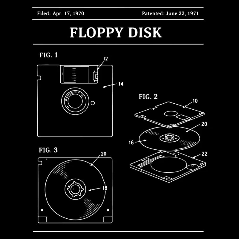 Retro Floppy Disk Blueprint