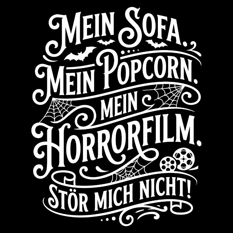 Horror movie night on the sofa & popcorn