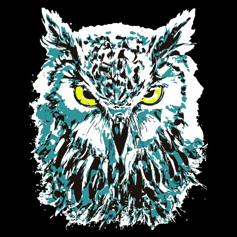 Bunte Eule - Eulenkopf - Kauz - Farbenfrohe Eule