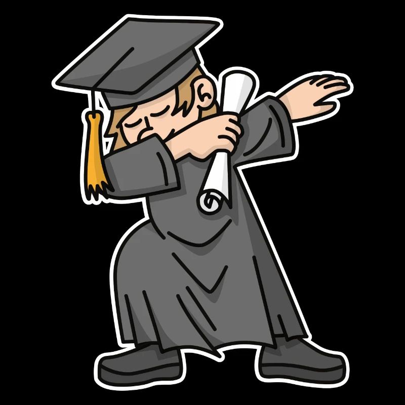 Junge Student dab dabbing Absolvent Schule