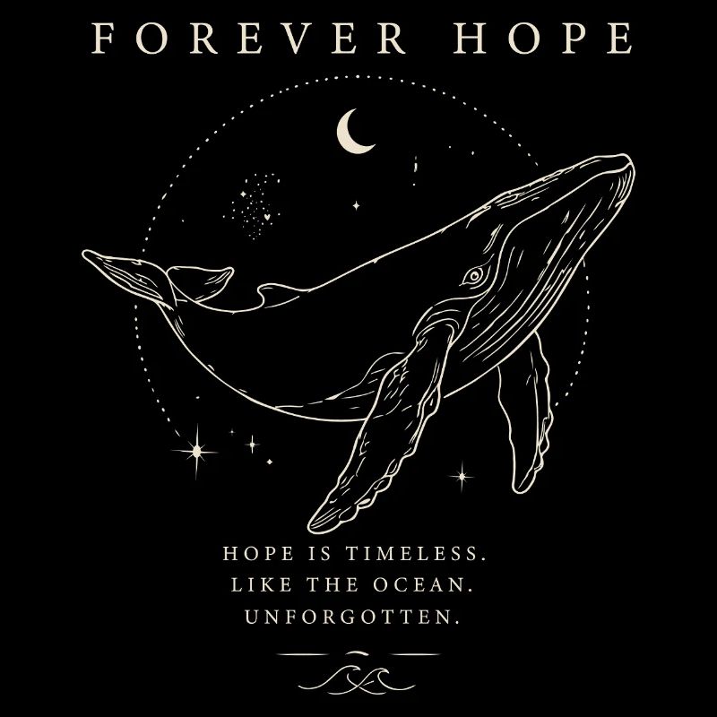 Forever Hope - Unvergessen Wal helles Design 