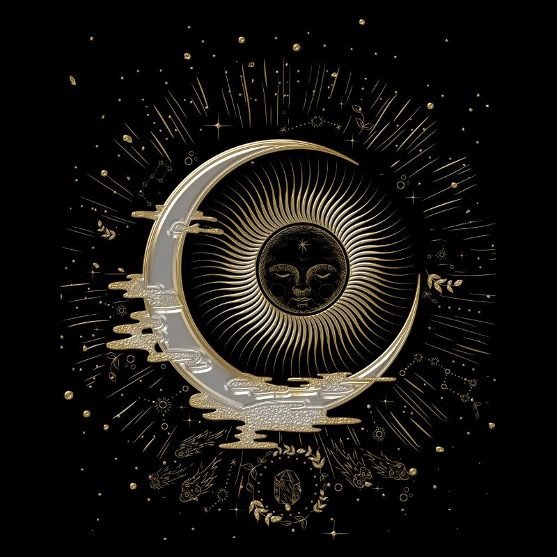 Il sole e la luna con le stelle