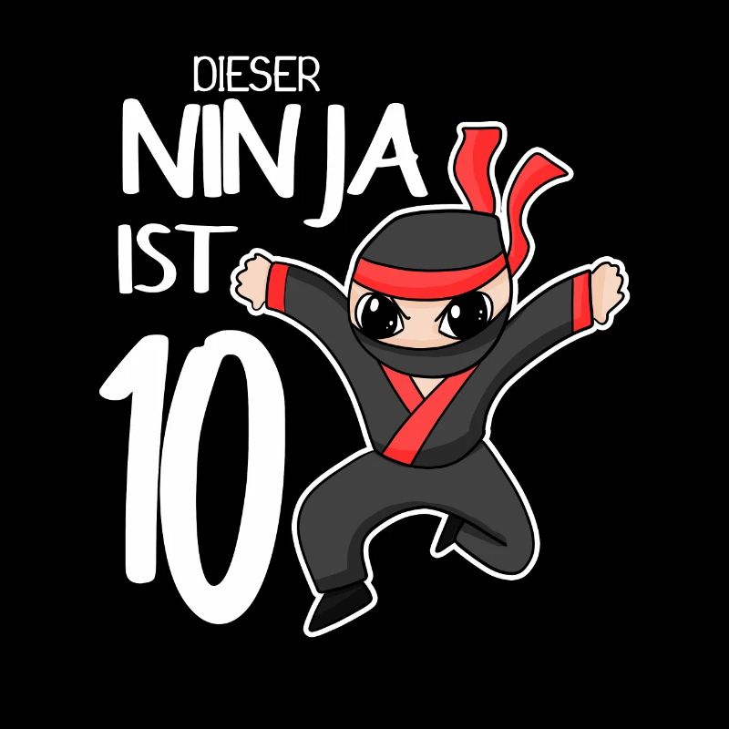 10 Jahre Junge Ninja - 10 Geburtstag - Ich bin 10