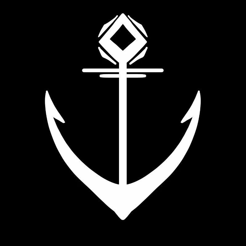 Symbole blanc d’ancrage