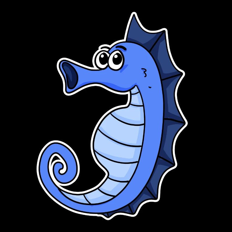 Seepferd Blau