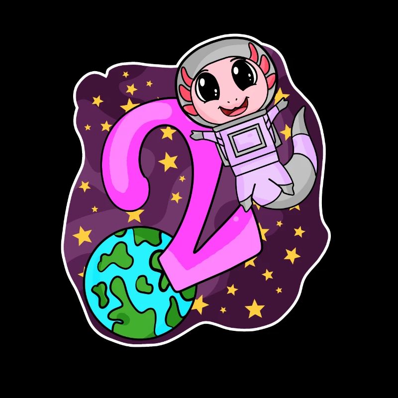 2. Geburtstag - 2 Jahre Astronaut Mädchen Geschenk