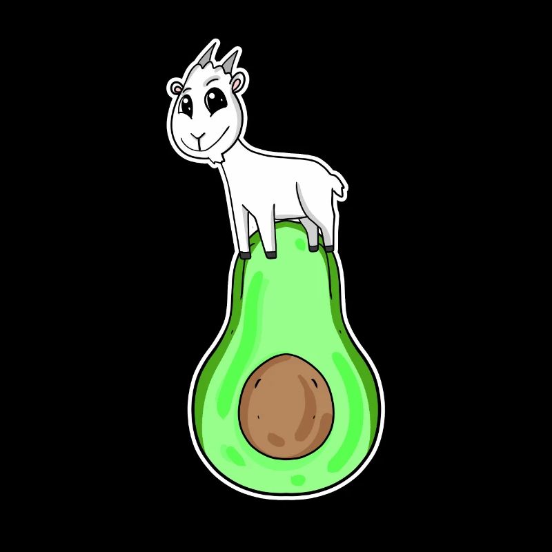 Ziegenbock auf Avocado