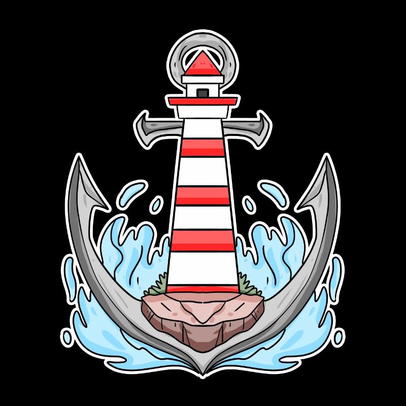 Anchor Lighthouse Mix Motif