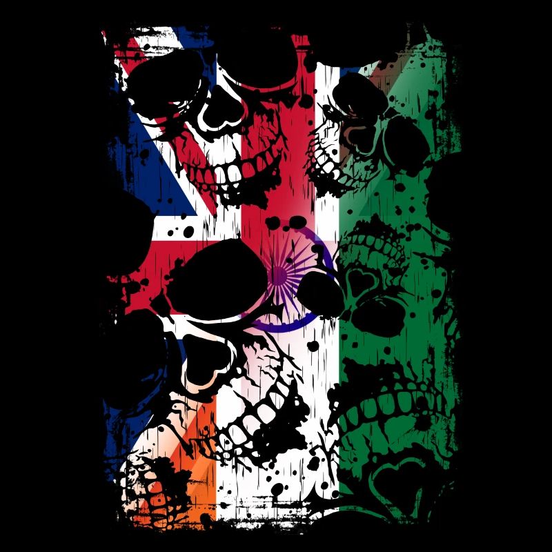 Royaume-Uni Inde Drapeau et crânes