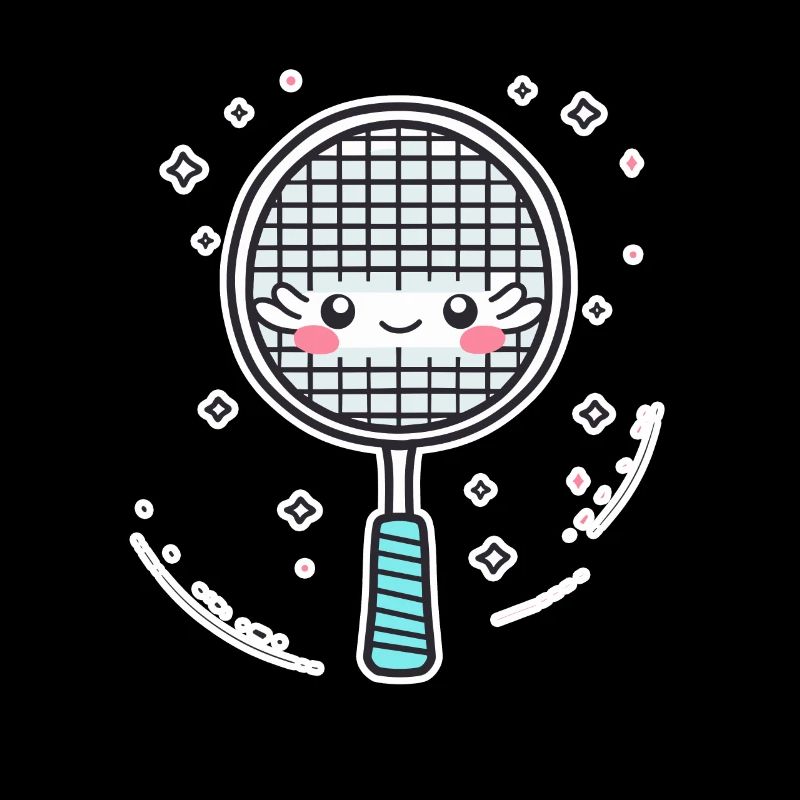 Badminton Racket Comic Look