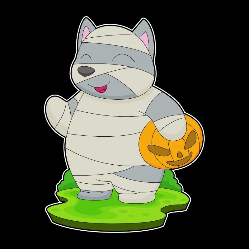 Cat Halloween Mummy