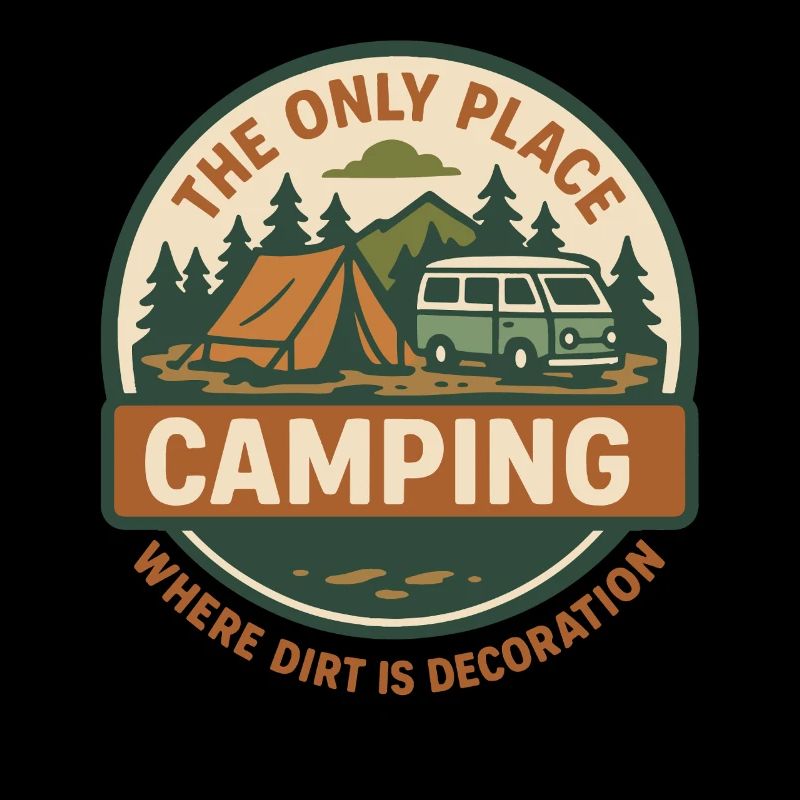 Funny Camping Camper Van Adventure Design