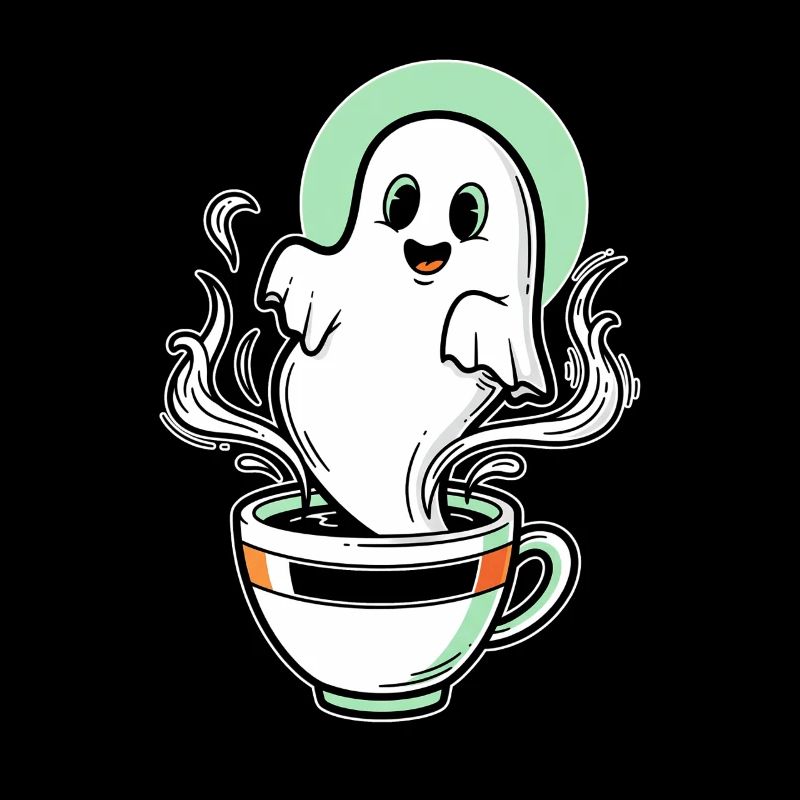 Funny Ghost Coffee Cup Design