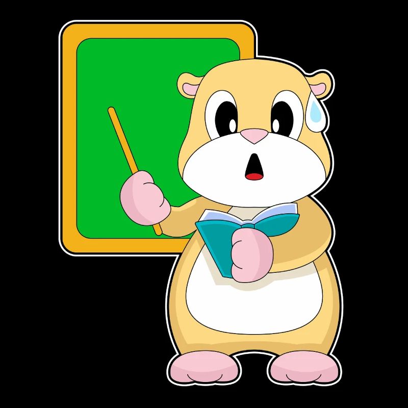 hamster professeur tableau école