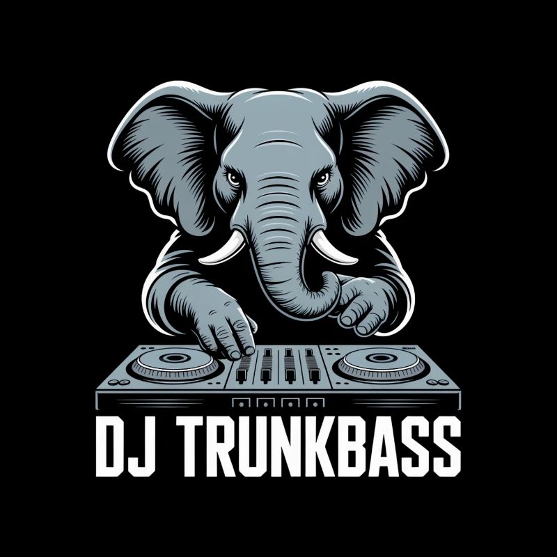 DJ Trunkbass Elephant à la table de mixage basse