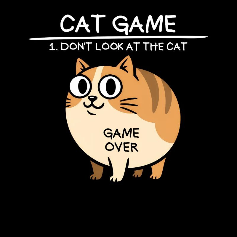 Jeu de chat Ne regarde pas le chat drôle de chat
