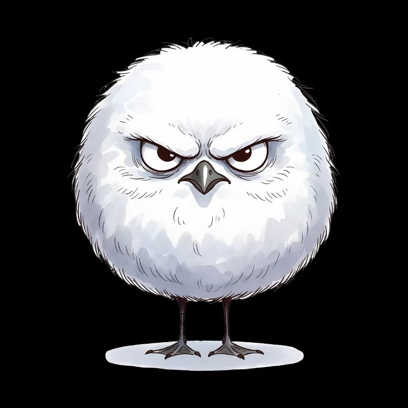 Grimmige runde Möwe 