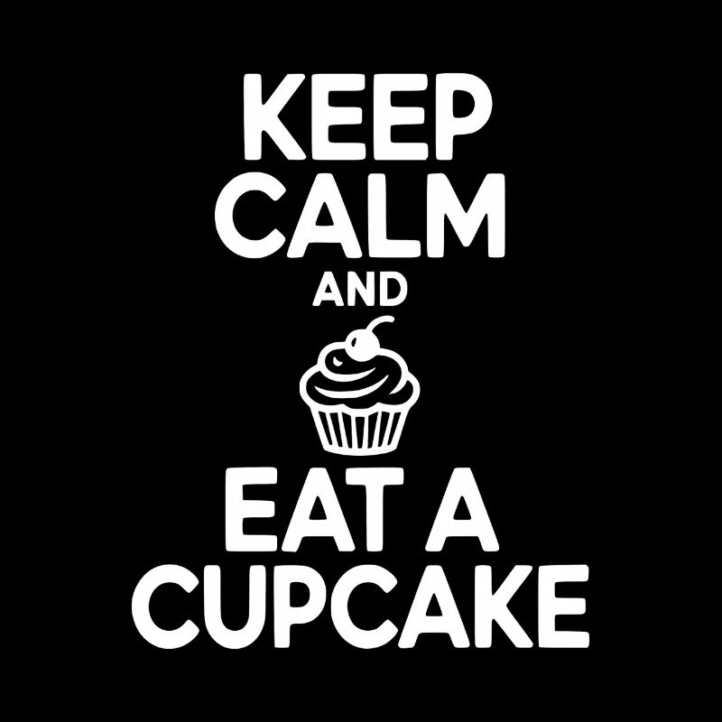 Ruhe bewahren und einen Cupcake essen