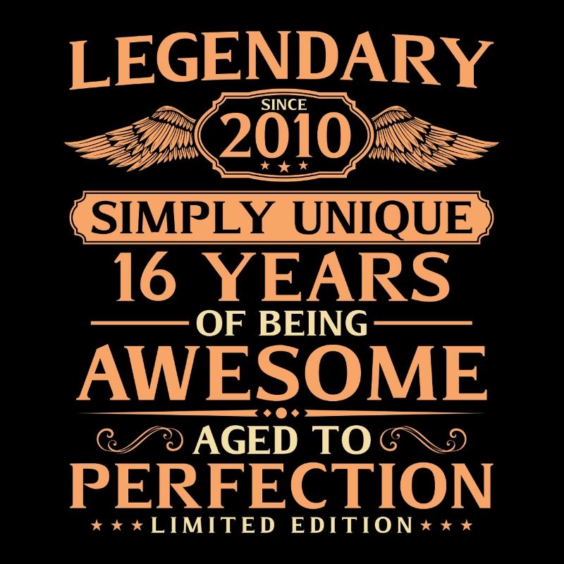 Vintage 2010 Born 16th Birthday Gift Idea