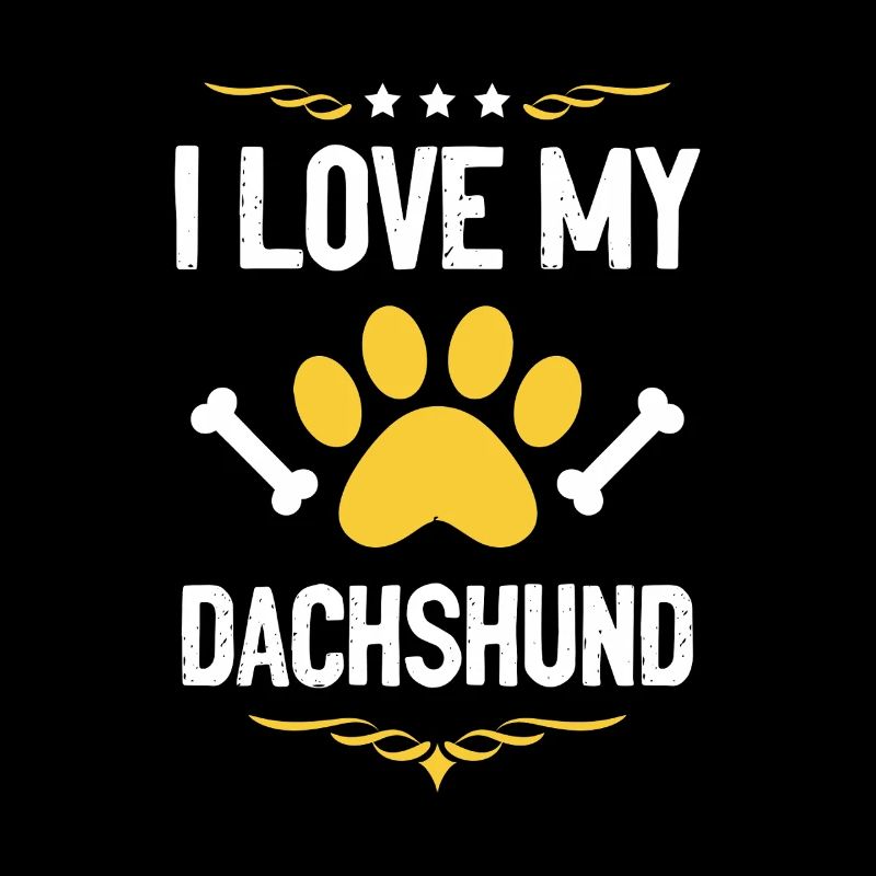 J’adore mon empreinte de patte de teckel