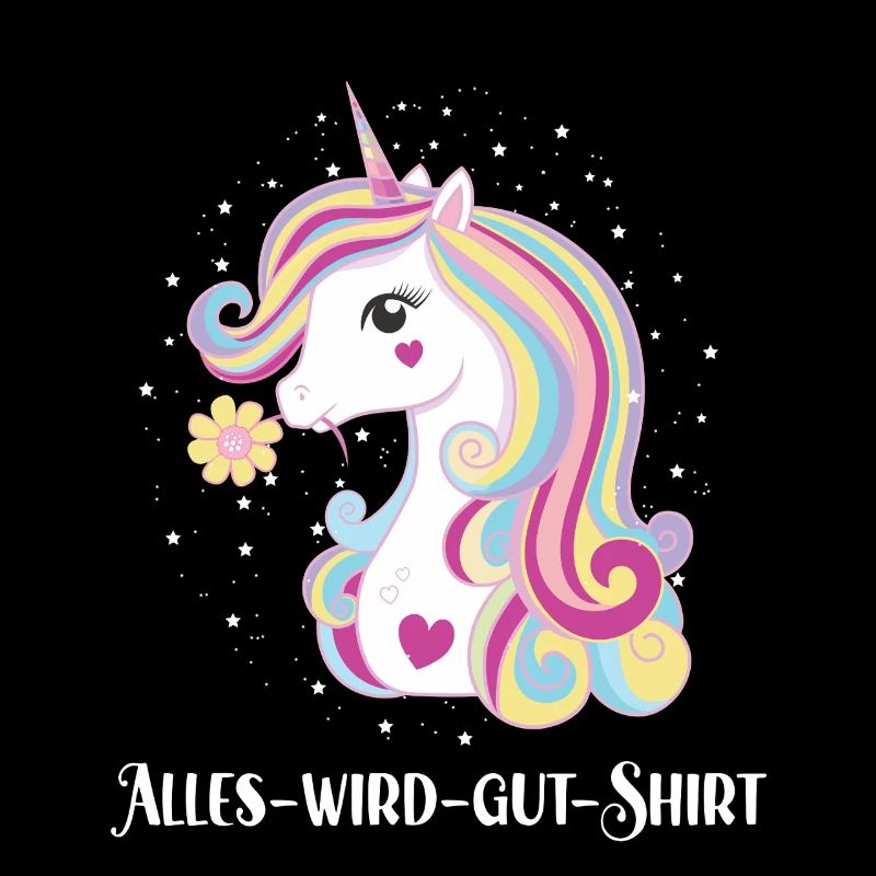 Alles Wird Gut Wunsch Einhorn Genesung Motivation