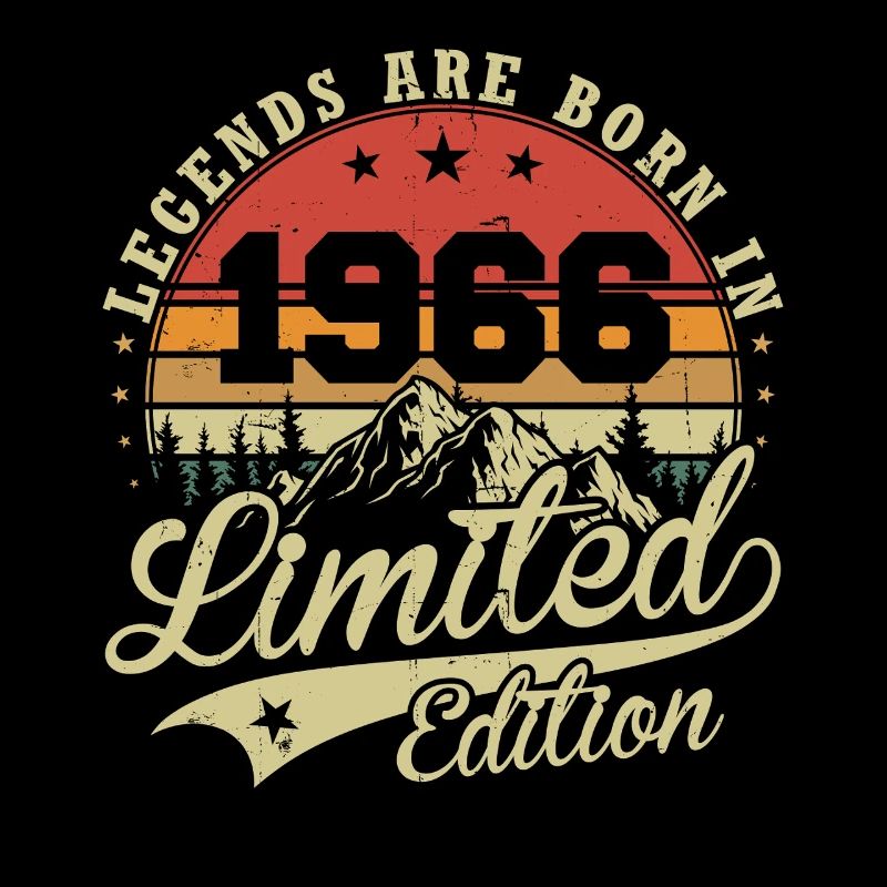 Legends Are Born 1966 Birthday Gift