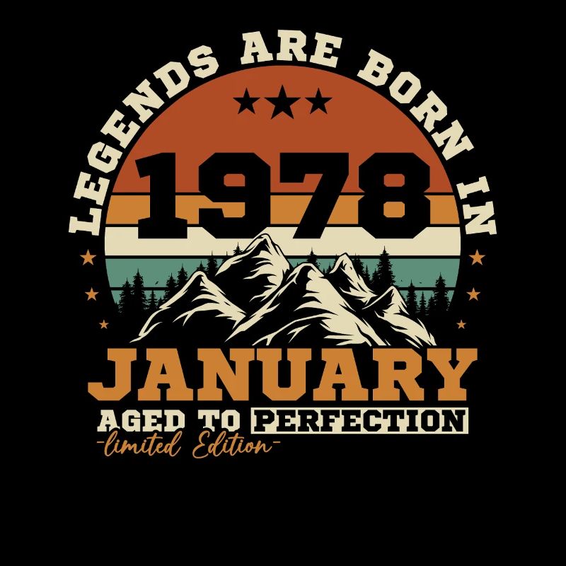 Januar 1978 Vintage-Retro-Geburtstagsgeschenk