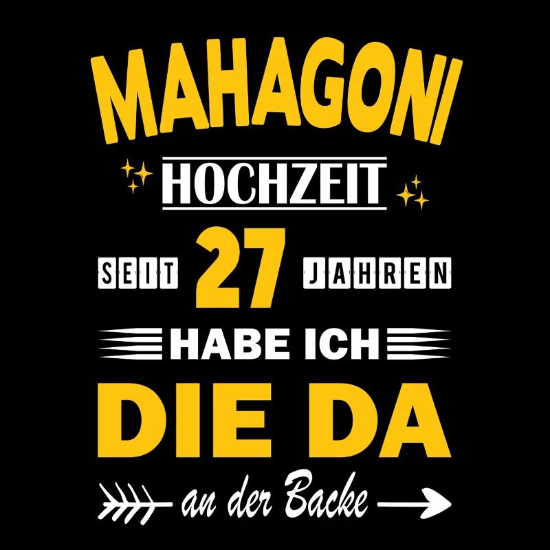 Mahagonihochzeit 27 Hochzeitstag Jahrestag Ehemann